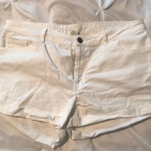 White jean shorts